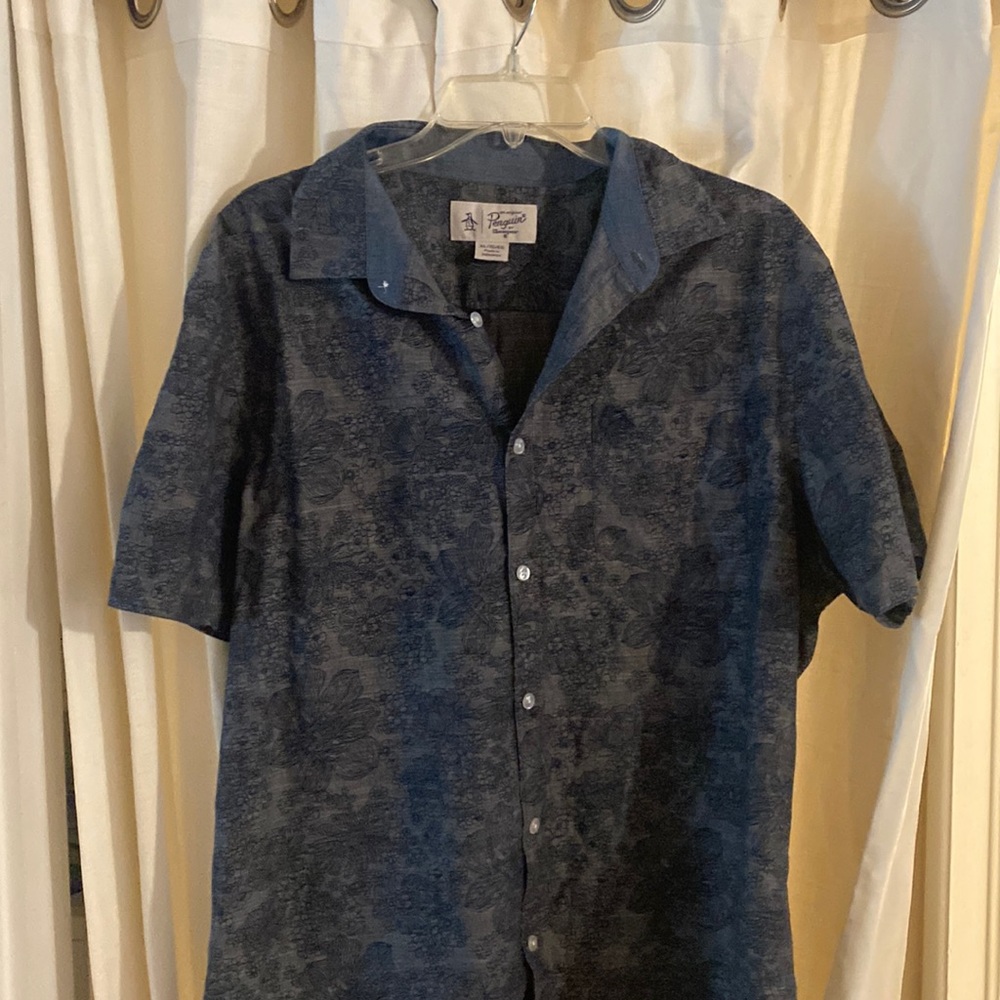 Blue floral Penguin shirt